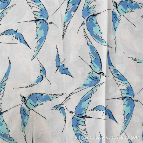 Viskose bedrucktes Blumenrayon Jacquard gewebter Stoff